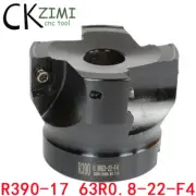 1× R390-17 63R0.8-22-F4 63mm CNC Indexable Face Milling Cutter,For R390170408