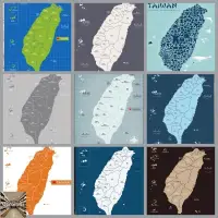 在飛比找蝦皮購物優惠-可客製 台灣地圖掛布 背景布 直播 掛毯 map taiwa