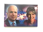 2008 John McCain & Sarah Palin Original 3 X 2 inch President Campaign Button