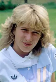 Steffi Graf German Tennis Star In Bruhl 1986 Old Photo 1