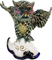 Feng Shui Owl - Hand Crafted and Decorated Fine Chinese Porcelain, Figurine 2166505 (White)