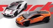 SPARK - LAMBORGHINI Huracan Sterrato Combo Set white and orange - 1/64 - SPAY...