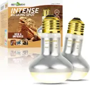 2 Pack Heat Lamp 75W, Intense Basking Spot Simulated Natural Sunlight Heating La