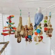 Bird Parrot Chewing Toy Large Natural Wooden Block Bird Toy Parrot Cage Bite Toy