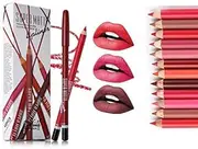 Me Now Super Matte Lipliner (Pack of 12) 1.5gX12Pcs Mix Colors with free Mars Lip/Eye Liner Pencil