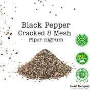 Cracked Black Peppercorns 8 Mesh 1/4 Cracked Bulk - Piper nigrum - Bulk Pepper