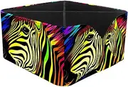 Desk Organizers and Storage,Small Desk Organizer,1-Pc,Colorful Rainbow Zebra Print