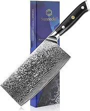 Damascus Kitchen Knife Japanese Cleaver Knife 7 Inch Cooking Knife Vg-10 High Carbon Stainless Steel with G10 Handle