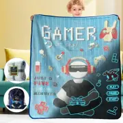 50x60" Glow In The Dark Gamer Throw Blanket Soft Cozy Game Controller 300gsm