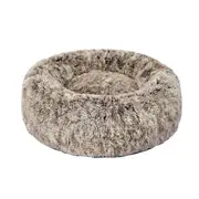 Pet Bed Dog Cat Calming Bed Sleeping Comfy Cave Washable - Brown 70cm