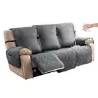 Genina Waterproof Couch Cover for Reclining Couch 3 Seat Recliner Sofa Covers...