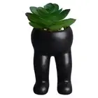 Potted Fake Plant Artificial Succulent Plant Cute Human Shaped For Coffee Table