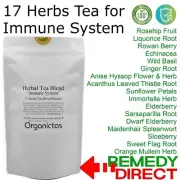 BOOST IMMUNE SYSTEM SUPPORT TEA - 17 selected natural herbs recipe w. Benefits