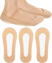 [JJUNW] 3Pairs No Show Socks Women Cotton Ultra Low Cut Non-Slip Thin Liner Socks Invisible Socks for Flats Loafers Heels