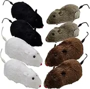 PEPLAYTAL 8pcs Clockwork Mouse Cats Kitten Automatic Cat Mouse Spring Indoor Interactive Plastic
