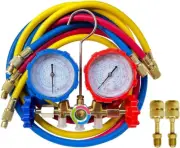 5FT AC Diagnostic Manifold Freon Gauge Set for R410A R404A R22 R134A R12 R22 R50