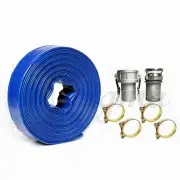 Sigma 3" IN X 50' Feet Agricultural PVC Lay Flat Discharge Pump Hose & Camlock