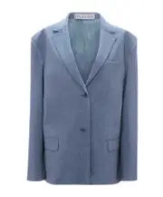 single-breasted tailored blazer UK6 Blue