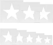 Large Star Stencil, 8Pcs Star Stencils for Painting,Stars Template 5 Point Stars Template Stencil,Star-Stencil Different Sizes,Reusable Plastic Stencils for Art Painting on Wood Paper Flag Home Decor