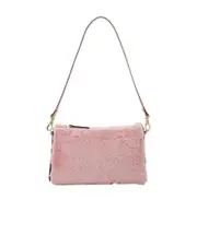 Mini fur shoulder bag One size Pink