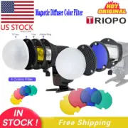 US 2Pcs Magnetic Diffuser Color Filter Honeycomb Grid For Rectangle Head Flash