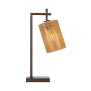 Lucilia Natural Braided Fiber Shade Bronze Table Lamp