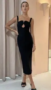 Camilla And Marc Womens Black Brixton Dress Size 10