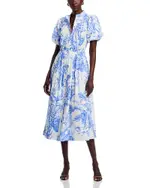 T Tahari Puffed Sleeve Shirtdress