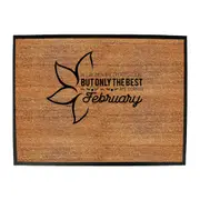 February Birthday All Women Are Created Equal - Funny Novelty Doormat Man Cave Floor mat