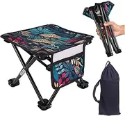 Folding Camping Stool Portable Collapsible Stool Outdoor Fishing Stool with Carry Bag for Traveling Hiking Beach Supplies Camping Stool Fishing Stool Portable Folding Stool