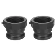 2 Pcs Part a 3" Male Adapter x 3" Female NPT Poly Cam Lock Fittings, Black