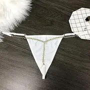 [FARZAH] Women Panties Female Underwear 3PCS/Set Sexy Custom Crystal Letters Name G-String Waist Chain Women Personalized Body Chain Lace Bikini Thong Beach Custom Jewelry Gift(WE01,1-5 Letters)