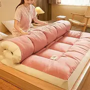 [YXCMD] Simple Japanese Tatami Mattresses Foldable Roll Up Futon Thicken Floor Mattress Breathable Soft Portable Sleeping Pad Double Single Mattress Floor Lounger Bed 6cm(G,Single(90x200cm))