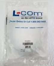 L-Com DPCAMM-3 DisplayPort Cable Male-Male, Black - 3.0m