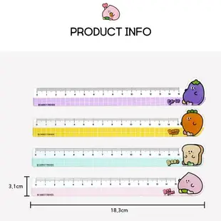 水果家族造型尺15CM 款式隨機出貨 直尺 文具 辦公文具【金興發】