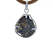Cosmos Meteorite Pendant I Beautiful Chondrite Pendant with Leather Necklace TOP