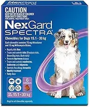 Nexgard Spectra Chewables for Dogs 15.1-30 kg (Pack of 6)