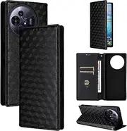 Compatible with Tecno Camon 30S Case,Compatible with Tecno Camon 30S 4G CLA5 PU Leather Kickstand Card Holders Flip Magnetic Closure Phone Wallet Cover Black
