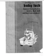 SEW & SAVE Babylock Overlock Sewing Machine MODELBL3-408INSTRUCTION BOOKLET PDF