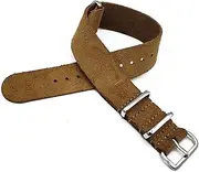 [BHUTMPJK] Leather Nato Watch Band 22mm Black 20mm Quick Release Watch Accessories