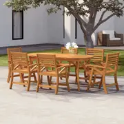 Outdoor Dining Set Outdoor Furniture Table and Chairs Solid Wood Acacia vidaXL