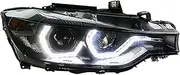 liwei store Spoon Style LED Bi-Xenon Headlight Assembly Compatible With BMW 3 Series F30 2012-2015 High-Output Upgrade Kit