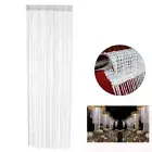 2 Pcs Hanging Room Divider Creative Curtain Silver and White