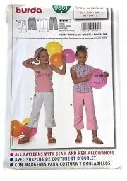Burda Sewing Pattern 9581 Pants Girls Size 18 Month to 7 UNCUT