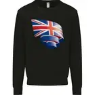 Curled British Flag Union Jack Britain Kids Sweatshirt Jumper