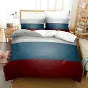 v1952 Bed Sheets Russian Flag Duvet Cover Teen Bedroom Single Double Queen King Size Duvet Cover Bed Set Quilt Cover Pillowcase 3-Piece Bedding Set (1