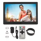 Digital Photo Frame 10in LCD Screen HD Support Video Clock Calendar With Remote