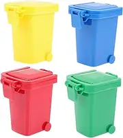 JOINPAYA Mini Trash for Boys and Girls 4 Color Plastic Garbage Can Lid for Birthday or Christmas Present