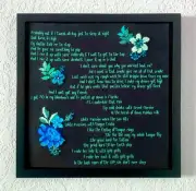 NSFW The Weeknd Kiss Land Lyrics Hand-Embroidery - Framed 14x14”
