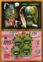 2003 Alex Pardee/Attaboy Art Toys Print Ad/Poster Harm Bunny Rock America Artrx